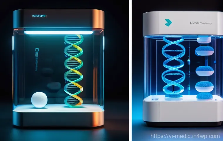 바이오프린팅을 통한 약물 전달 시스템 개발 - The Evolution of Medicine: Traditional vs. Bioprinted.**
    "A visually striking composition contra...