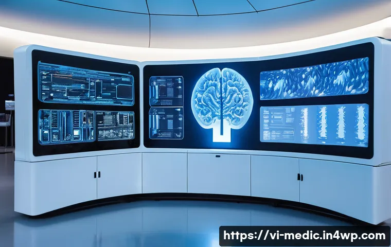 바이오프린팅에서의 인공지능 활용 가능성 - **AI as the Architect of Life:** "A highly advanced, futuristic laboratory bathed in soft, cool blue...