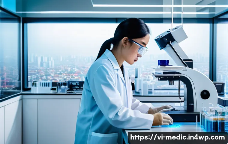 바이오프린팅이 주는 환자 맞춤형 치료의 가능성 - A futuristic biomedical laboratory scene in Vietnam featuring advanced bio-printing technology activ...